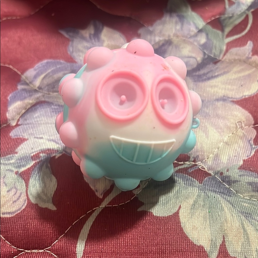 Pink and Blue Smiling Stress Ball